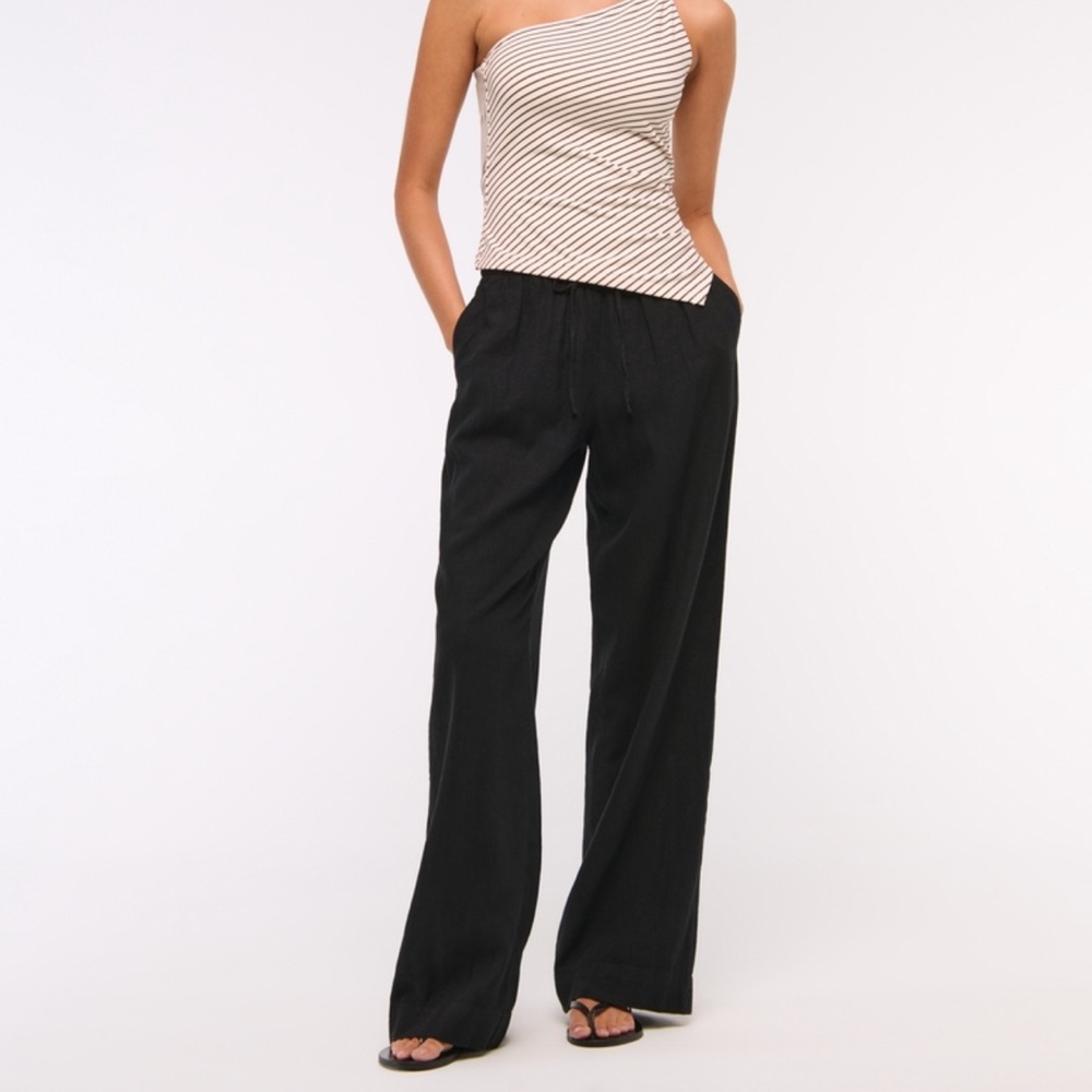Wide Leg Black Women's Pants